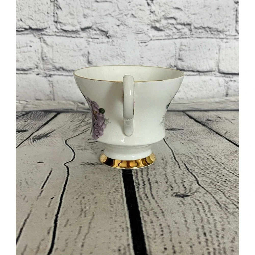 Windsor‎ Lavender Azaleas Gold Trim Bone China Teacup